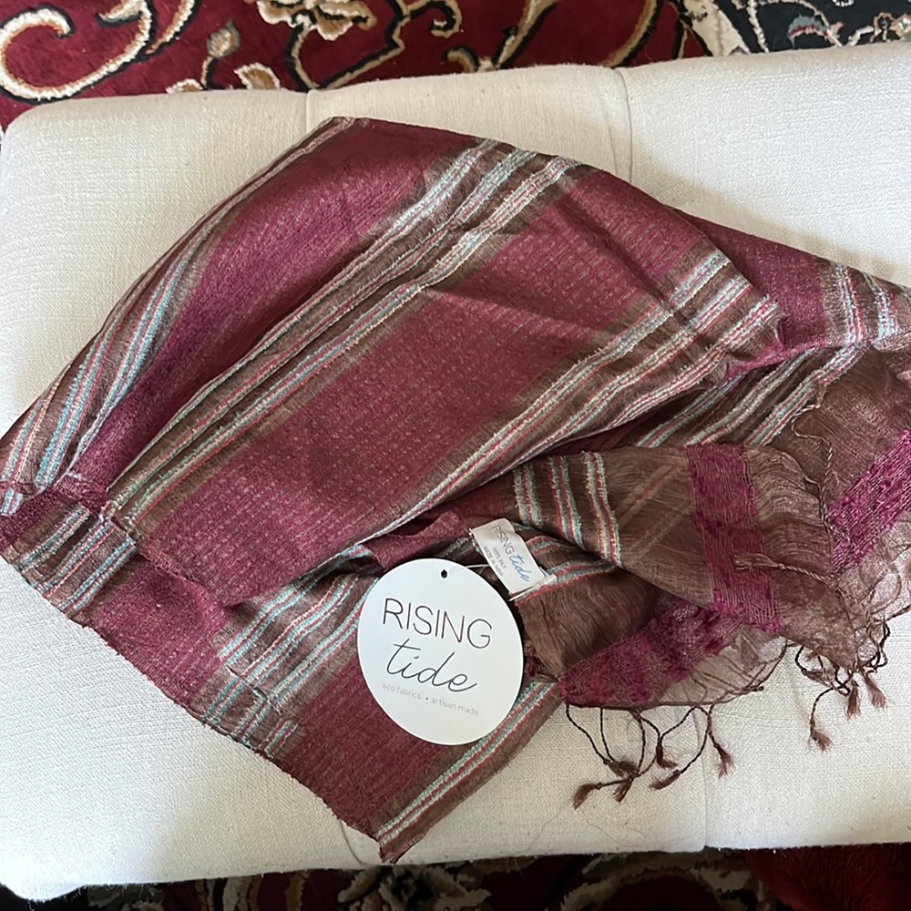 Rising Tide “Astrid” scarf 100% silk eco fabrics